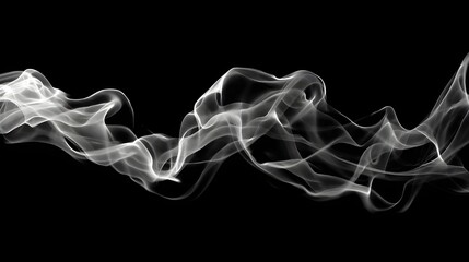 Ethereal Smoke Graph Line Rising And Falling Against A Minimalist Black Background For Financial Concepts