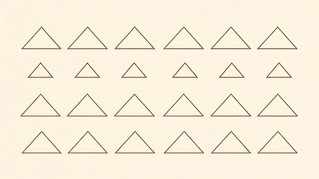 spotlessness. Minimalist wedge-shaped patterns in neat horizontal rows on a textured beige background. event programs, museum guides, designed for cultural heritage projects and event programs.