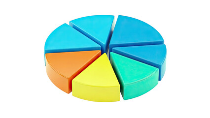 Fototapeta premium Colorful 3D Pie Chart