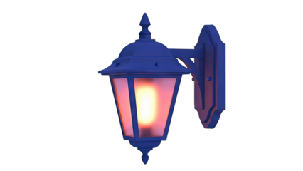 Vintage Dark Blue Outdoor Wall Lantern