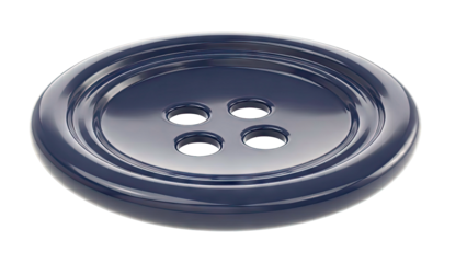 Dark Blue Four-Hole Button