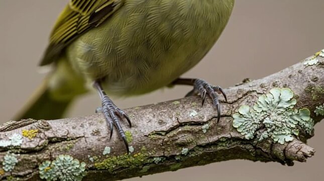 Bird Perched on a Branch, Forest Habitat, Wildlife Photography, Natural Environment, Close-Up View, Calm Atmosphere