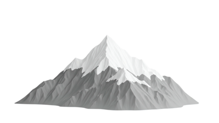 Monochromatic Snow-Capped Mountain Range