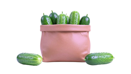 Bag of Fresh Cucumbers