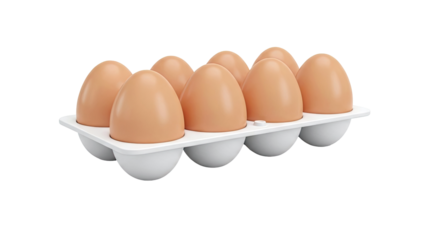 Brown Eggs in a White Carton