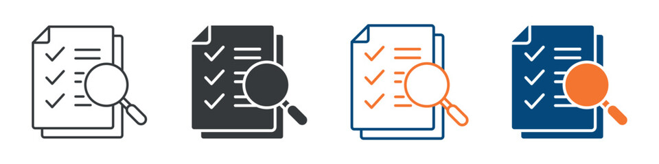 Evaluation Icon Set Multiple Style Collection 