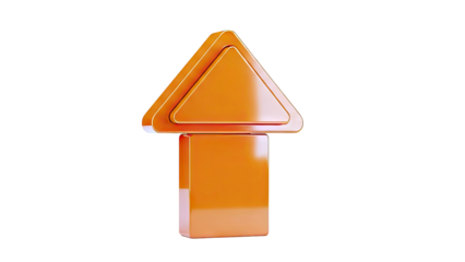 Orange Upward Arrow Icon