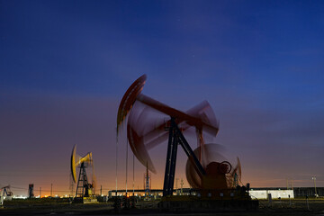 Oil pump in the outdoor work