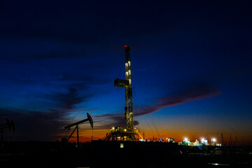 Oil pump in the outdoor work