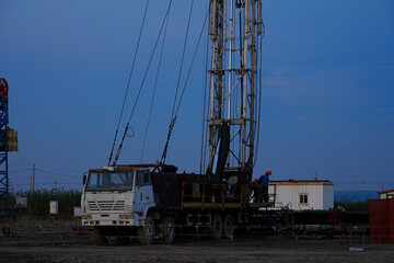 Oil pump in the outdoor work