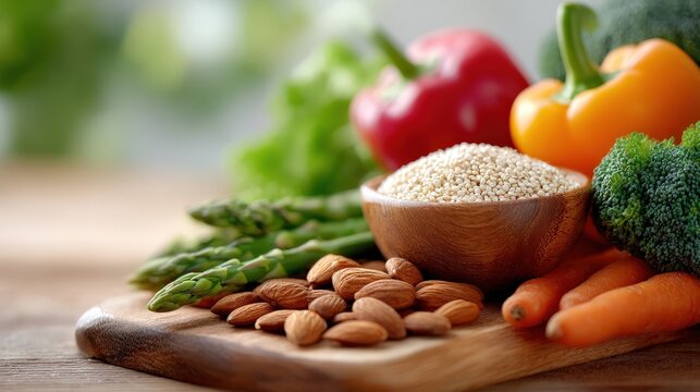 Healthy eating selecting fresh gluten free diet food, copy space - Powered by Adobe