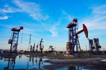 Oil pump in the outdoor work