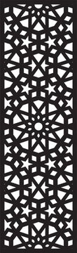 Decorative  Islamic  Geometric marocco Screen Panel With Stars And Diamonds For Architecture And Interior Design