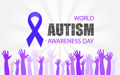 World Autism Awareness Day vector stock image, World Autism Awareness Day greetings