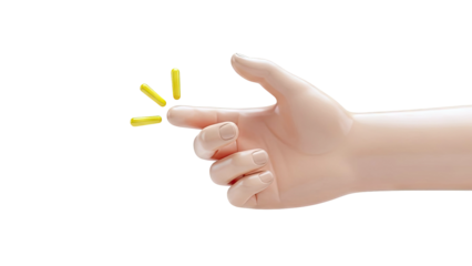 Hand Snapping Fingers with Golden Sparks