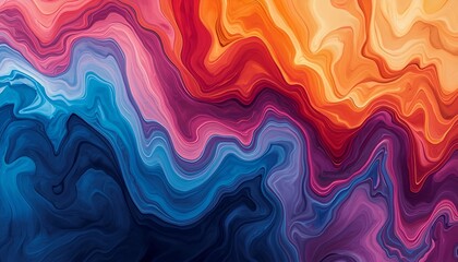 Obraz premium Seamless vector illustration of an abstract colorful background featuring wavy blue and pink lines in a vibrant water texture design for a modern wallpaper backdrop