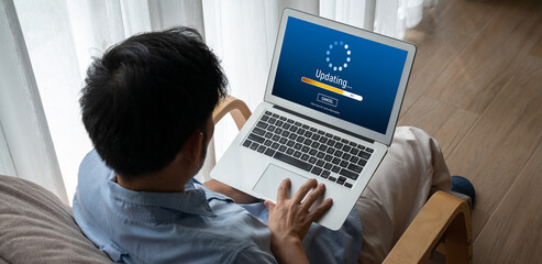 Software update on computer for modish version of device software upgrade