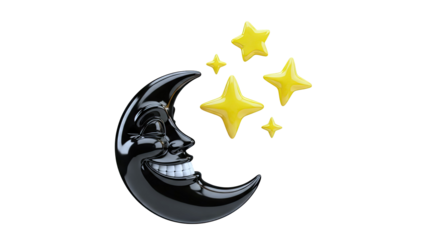 Anthropomorphic Moon and Stars
