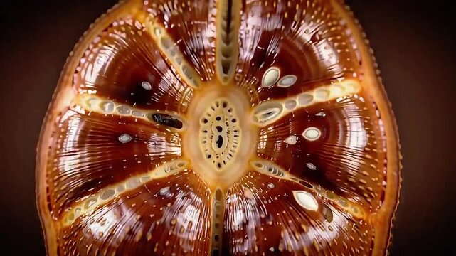 Macro view of a unique insects underside showcasing intricate patterns and textures in stunning detail.