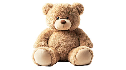 Adorable valentine's teddy bear on transparent background