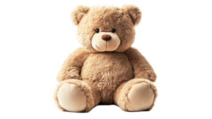 Adorable valentine's teddy bear on transparent background