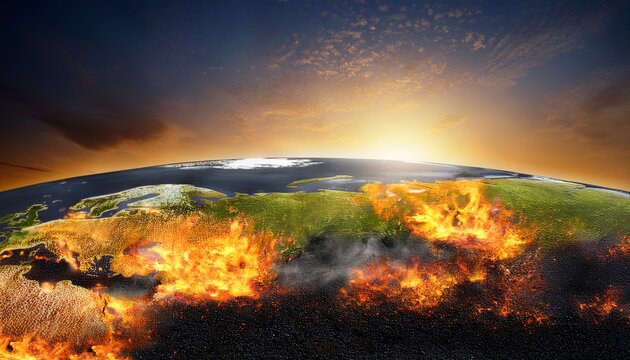 Climate Change Burnt Earth Europe Africa Middle East Emea