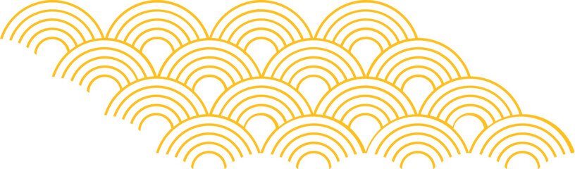 Gold Japanese Wave Pattern