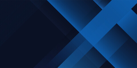 Obraz premium Blue black abstract background geometry shine and layer element vector for presentation design. Suit for business, corporate, institution, party, festive, seminar, and talks