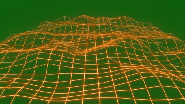 abstract background with green lines with green screen background