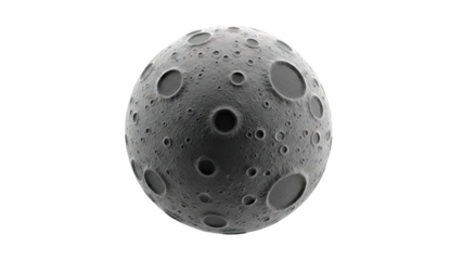 Craters on a Lunar Sphere