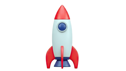 3D Cartoon Rocket Ship