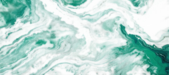 mesmerizing abstract artwork featuring swirling patterns of green and white hues.