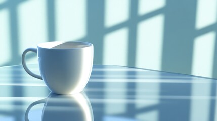Serene Morning Coffee: A Minimalist Still Life