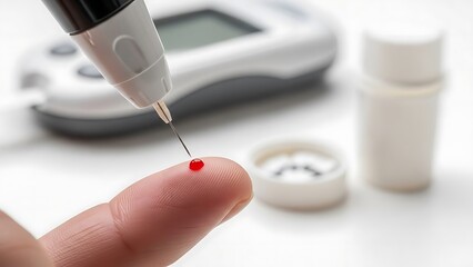 Finger Prick Blood Test with Glucose Meter and Lancets needle
