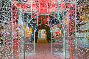 Vibrant Light Tunnel Display