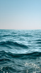 Ocean Waves Under Clear Sky