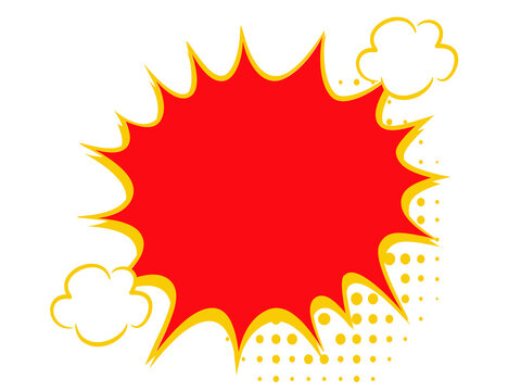 Vibrant red explosion isolated on transparent background