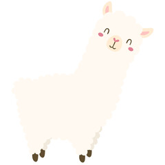 Happy cute alpaca 