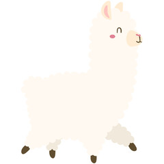 Happy walking alpaca 