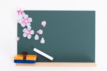 黒板と桜