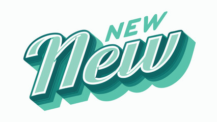 A clean and bright vector illustration of the word New, perfect for inspiring positivity and excitement in various design projects.