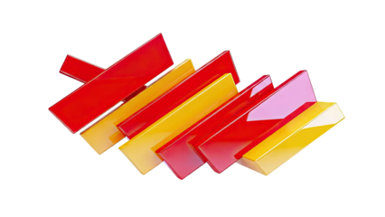 Red and Yellow Abstract Geometric Shapes