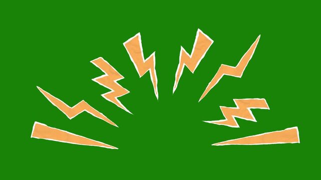 Abstract paper tear expression with lightning shape, symbolizing energy, emotion, and creative impact on a clean background.