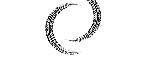 Tire tread marks, drift, motorsport, motocross, rally, tread mark with skid, grinding, splash effect. vector Eps10