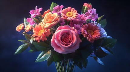 Enchanting Pink Roses in a Mystical Garden Setting