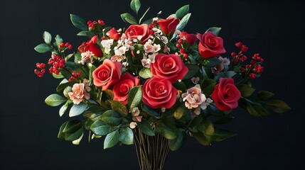 Delicate Coral Roses in a Soft Focus Bouquet