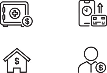 Financial Icons for Business and Investment