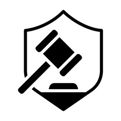 Compliance Policy Icon - Solid Black