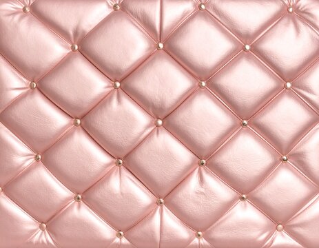 Elegant Pink Diamond Patterned Upholstery with Button Detailing for Luxurious Design.