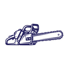 Naklejka premium chainsaw graphic illustration isolated on transparent background for industrial use